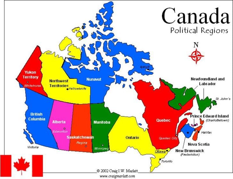 Mapa Canadá